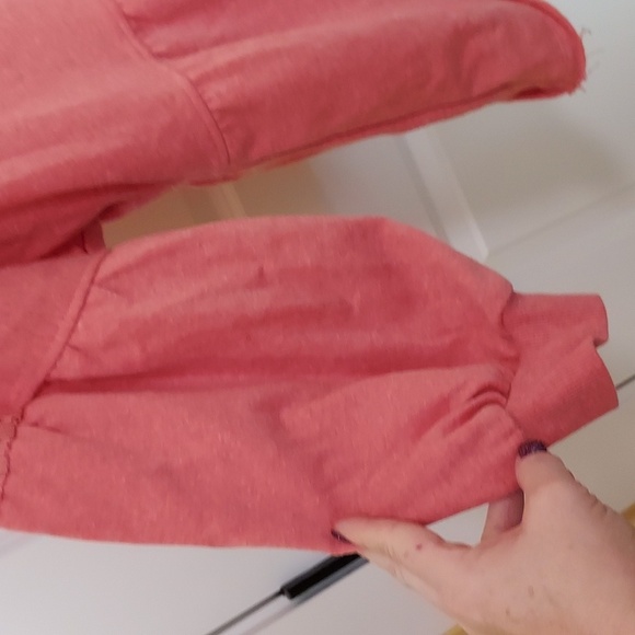 Est. 1948 Cute Coral Peplum  Lace Shoulder Top - Picture 4 of 10